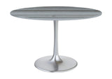 109446 Star City Dining Table Gray & Silver