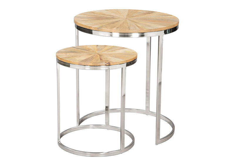 109776 Bari Nesting Table Set (2-Piece) Natural