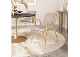 109731 Desi Dining Chair (Set Of 2) Beige & Gold