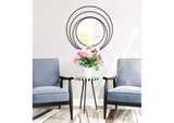 A12207 Luna Round Mirror Black