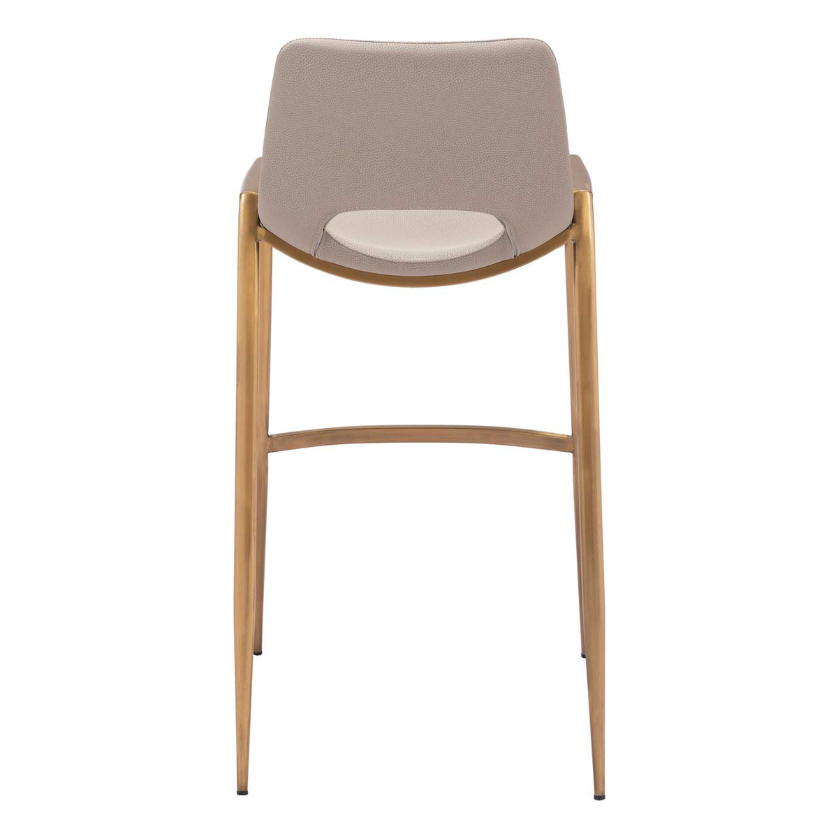 109735 Desi Barstool (Set Of 2) Beige & Gold