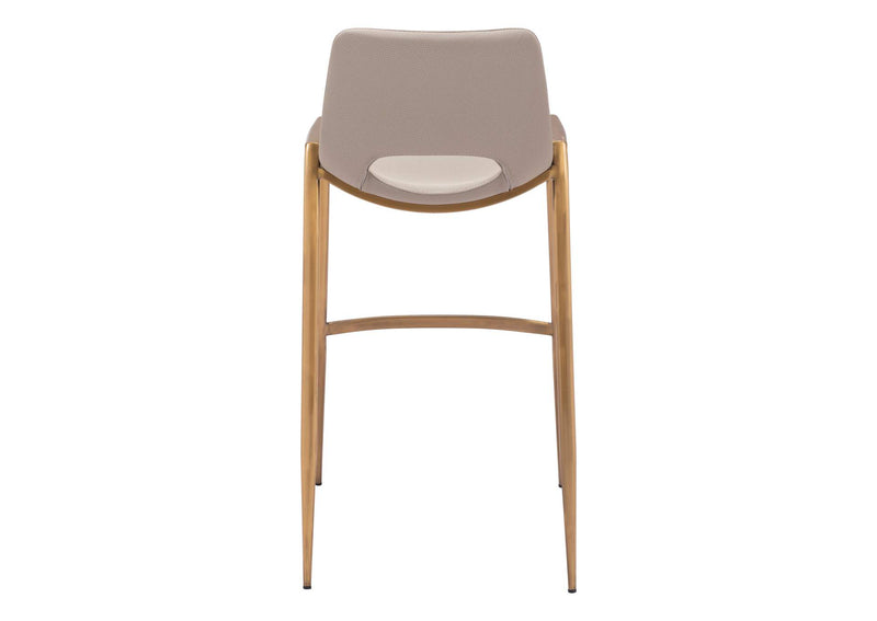 109735 Desi Barstool (Set Of 2) Beige & Gold