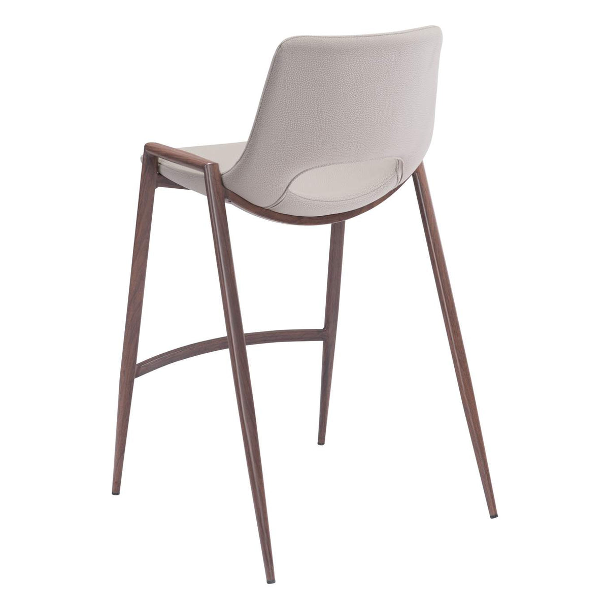101693 Desi Counter Stool (Set Of 2) Beige & Walnut