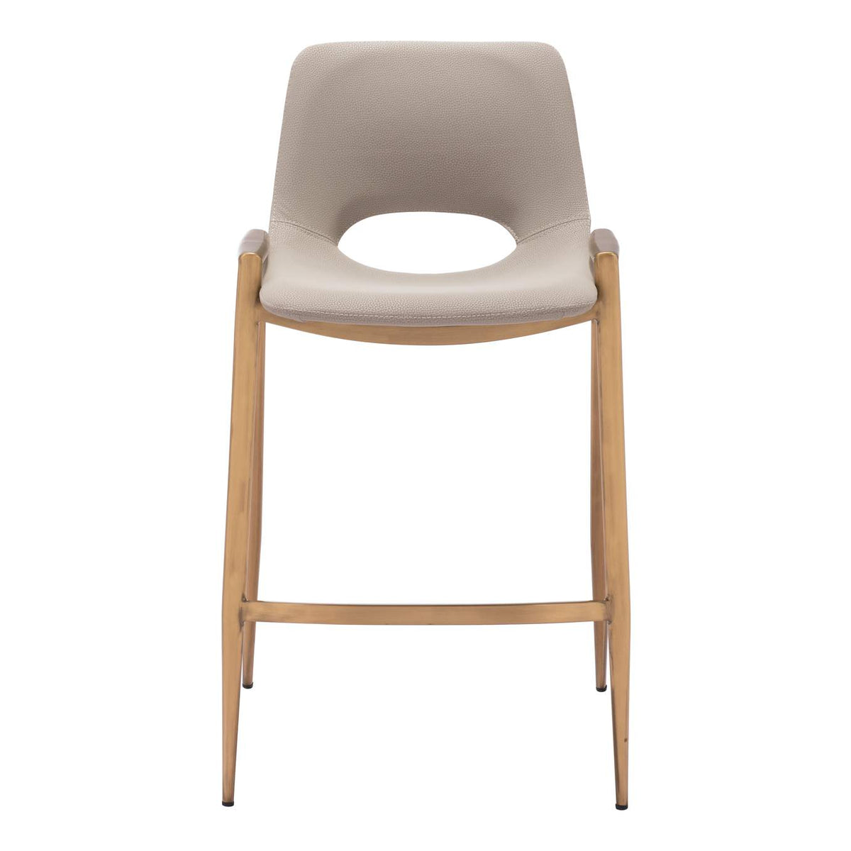 109733 Desi Counter Stool (Set Of 2) Beige & Gold