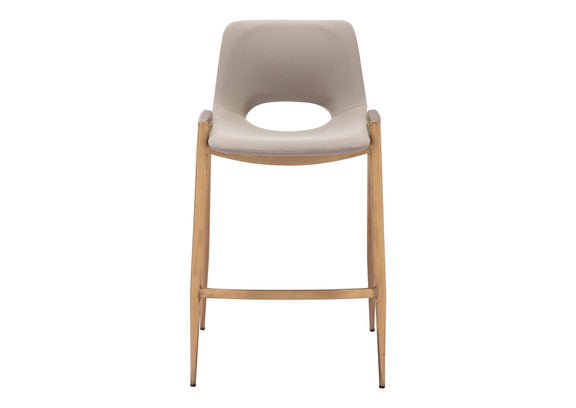 109733 Desi Counter Stool (Set Of 2) Beige & Gold