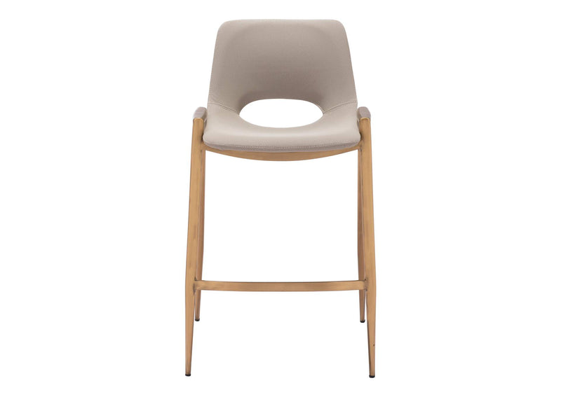 109733 Desi Counter Stool (Set Of 2) Beige & Gold