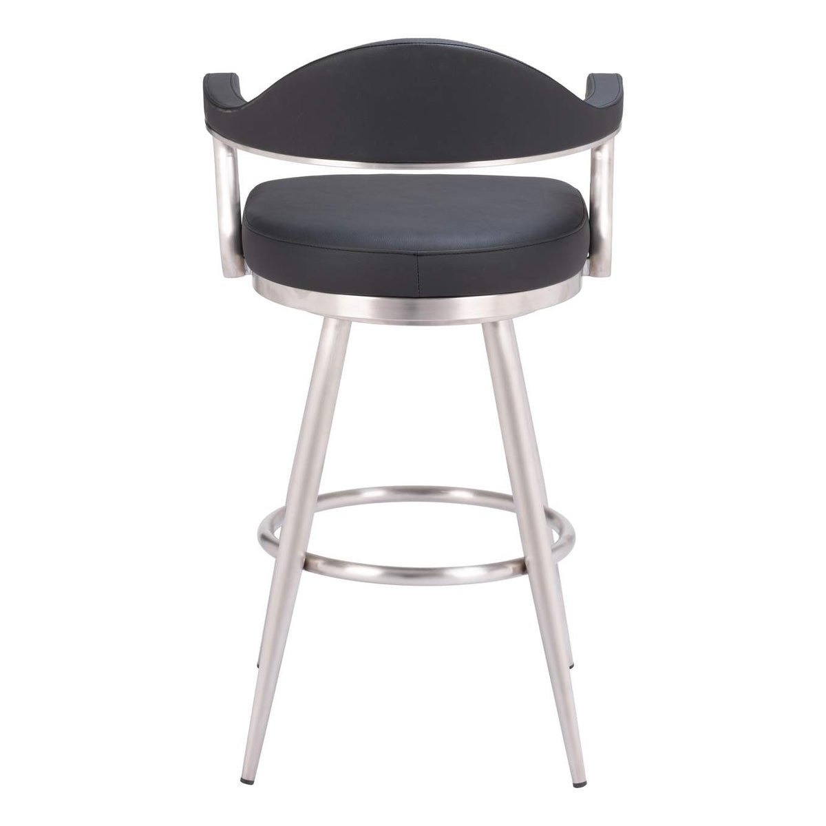 110045 Vagur Swivel Barstool Black