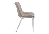 101269 Magnus Dining Chair (Set Of 2) Brown & Silver