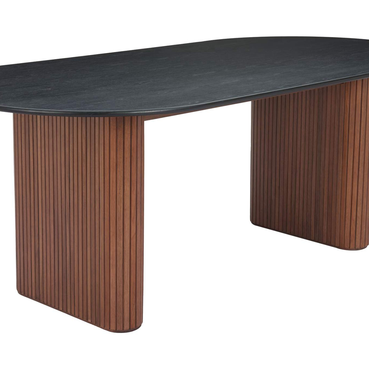110300 Lassig Dining Table Black & Walnut