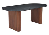 110300 Lassig Dining Table Black & Walnut