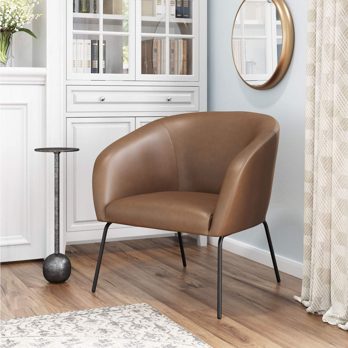 109055 Quinten Accent Chair Vintage Brown