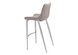 101274 Magnus Barstool (Set Of 2) Brown & Silver