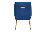 109715 Maxine Dining Chair Navy Blue & Gold