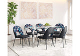 109366 Merion Dining Chair (Set Of 2) Multicolor Print & Black