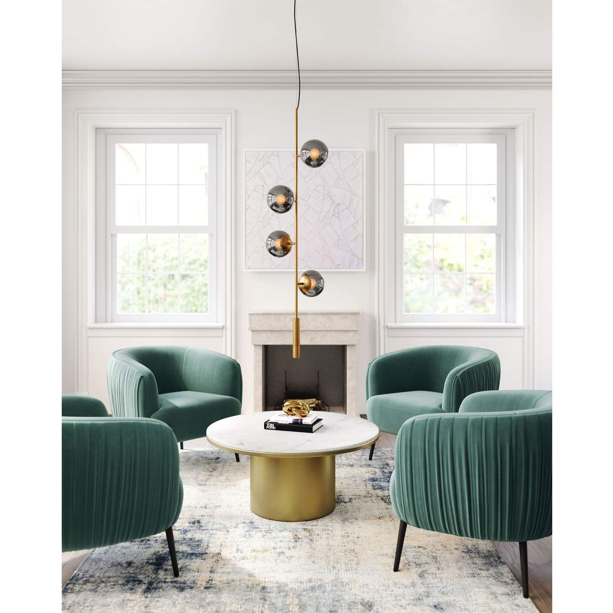 56111 Zatara Ceiling Lamp Brass