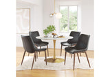 109933 Magnus Dining Chair (Set Of 2) Black & Walnut