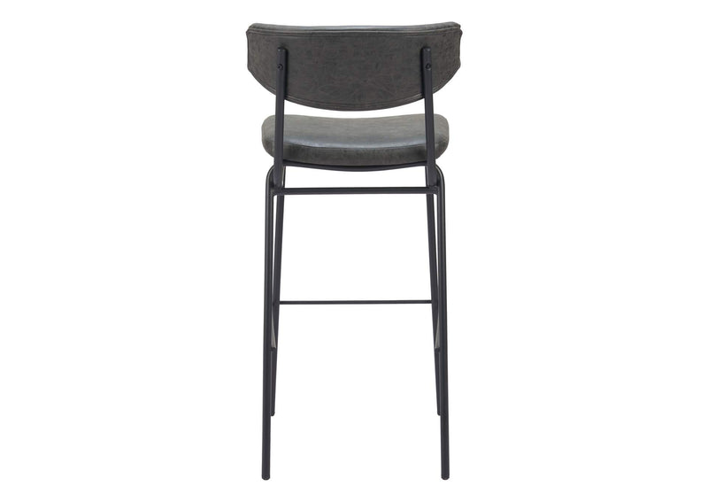 110261 Charon Barstool (Set Of 2) Vintage Black
