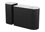 109921 Ormara Console Table Set (2-Piece) White & Black