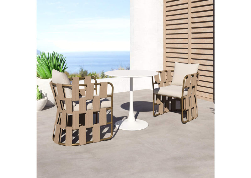 704012 Quadrat Outdoor Dining Chair White