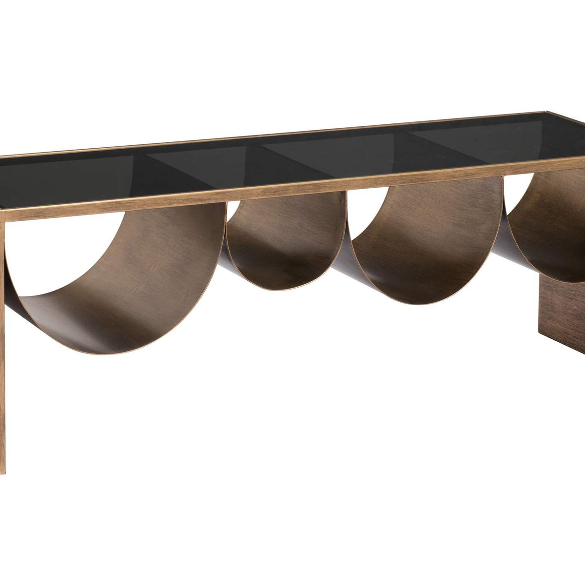 109842 Reed Coffee Table Brass & Black