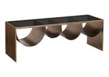 109842 Reed Coffee Table Brass & Black