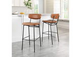 110260 Charon Barstool (Set Of 2) Vintage Brown