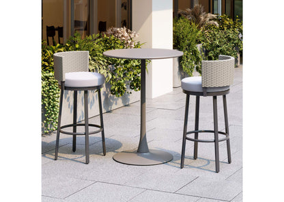 704036 Soleil Outdoor Bar Table Taupe