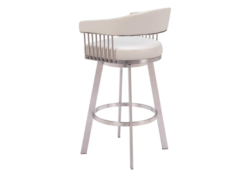110046 Bantry Swivel Barstool White