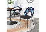109366 Merion Dining Chair (Set Of 2) Multicolor Print & Black