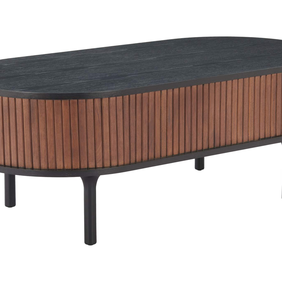 110298 Koriana Coffee Table Black & Walnut