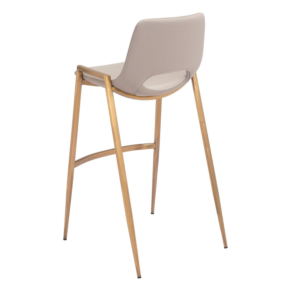 109735 Desi Barstool (Set Of 2) Beige & Gold