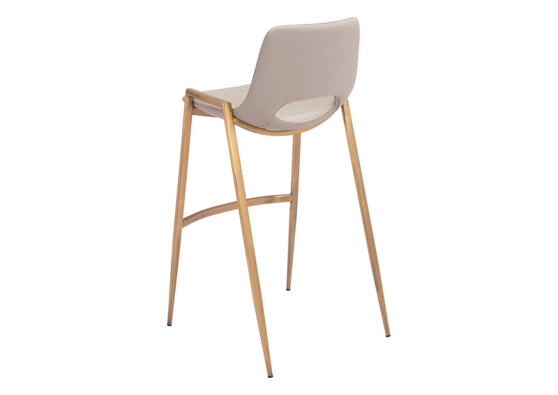 109735 Desi Barstool (Set Of 2) Beige & Gold