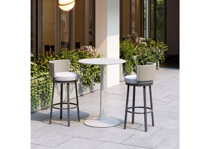 704035 Soleil Outdoor Bar Table White