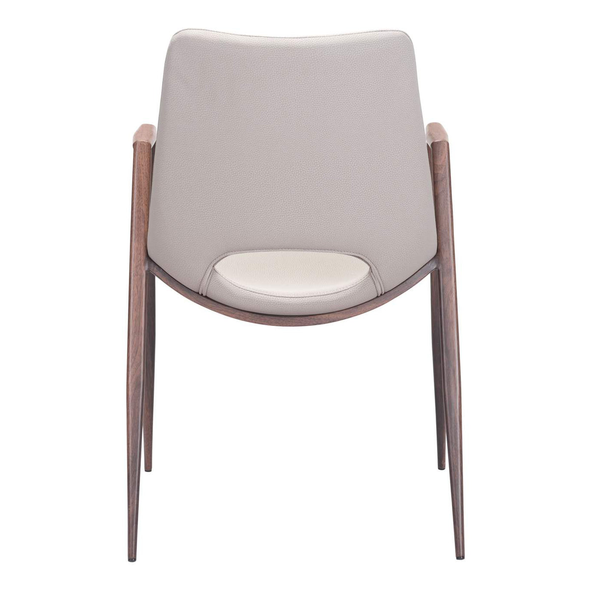 101696 Desi Dining Chair (Set Of 2) Beige & Walnut