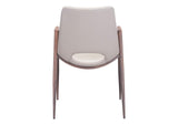 101696 Desi Dining Chair (Set Of 2) Beige & Walnut