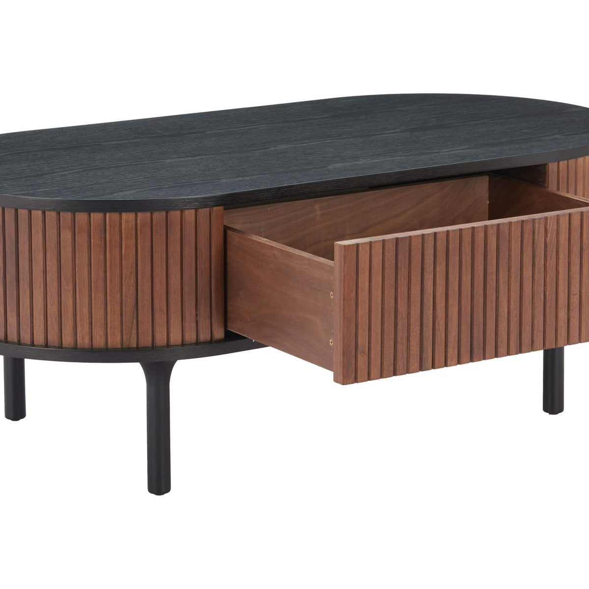 110298 Koriana Coffee Table Black & Walnut