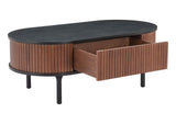 110298 Koriana Coffee Table Black & Walnut