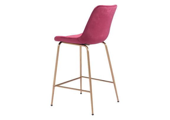 101764 Tony Counter Stool Red & Gold