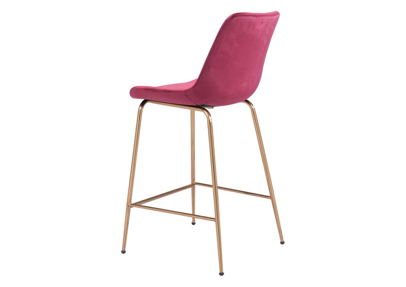 101764 Tony Counter Stool Red & Gold