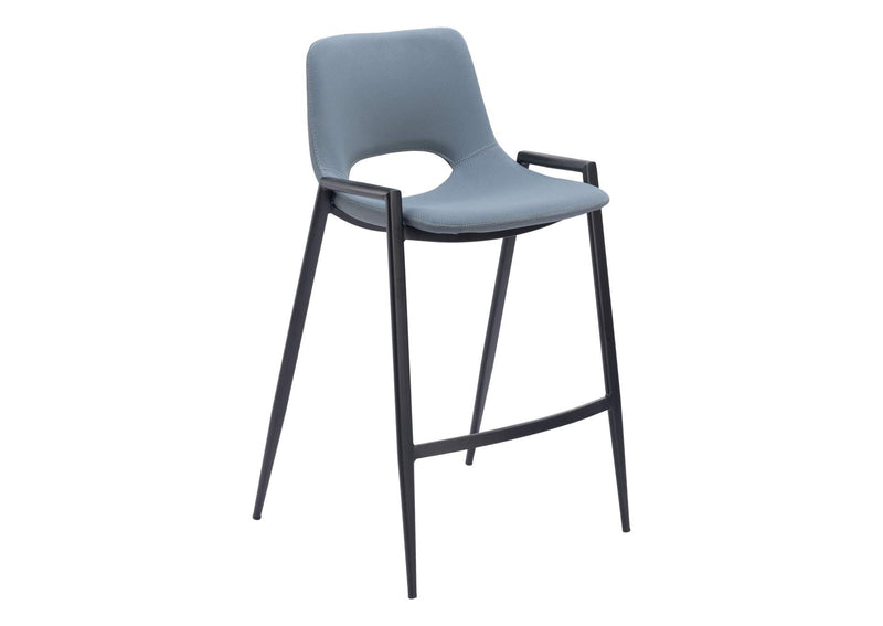 109539 Desi Counter Stool (Set Of 2) Azure Gray