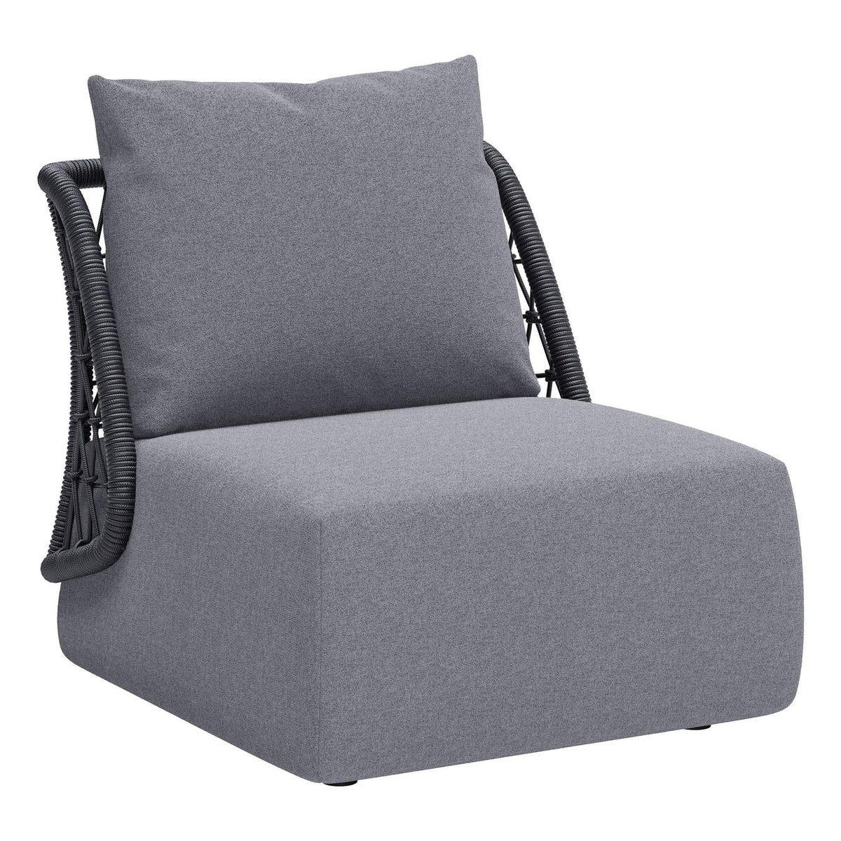 704024 Mekan Outdoor Accent Chair Gray
