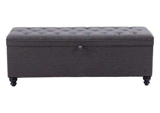 110083 Halifax Storage Bench Gravel Gray
