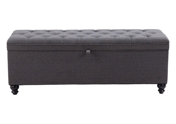 110083 Halifax Storage Bench Gravel Gray