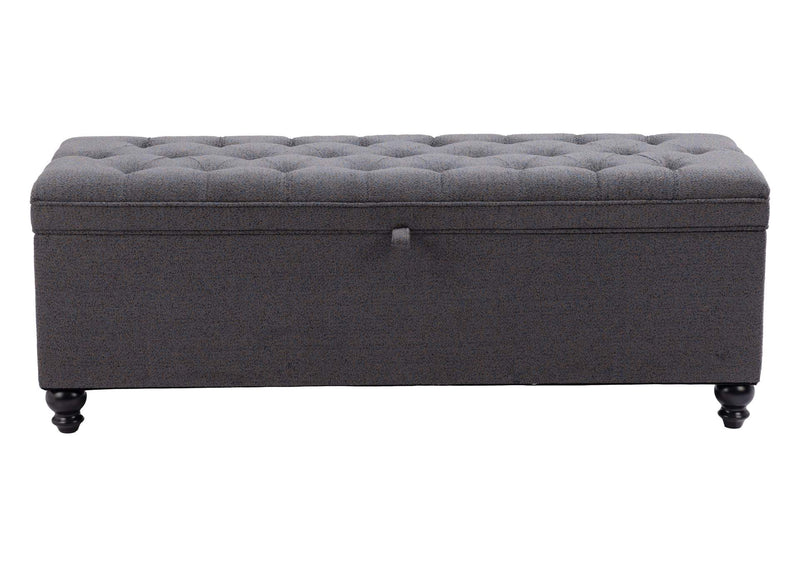 110083 Halifax Storage Bench Gravel Gray