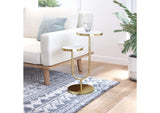 109354 Marc Side Table White & Gold