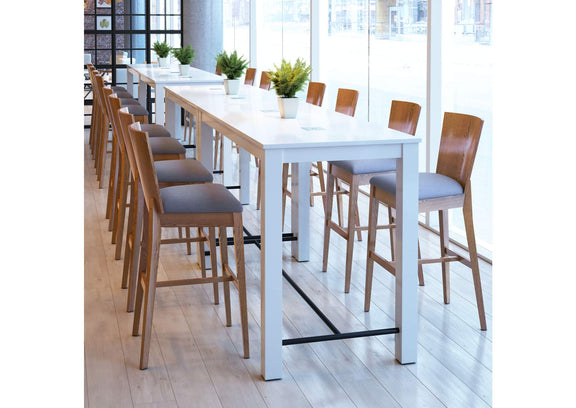 100983 Ambrose Barstool (Set Of 2) Walnut & Dark Gray