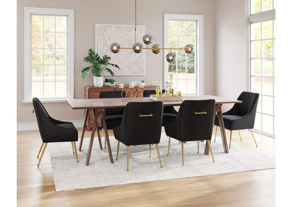 109717 Maxine Dining Chair Black & Gold