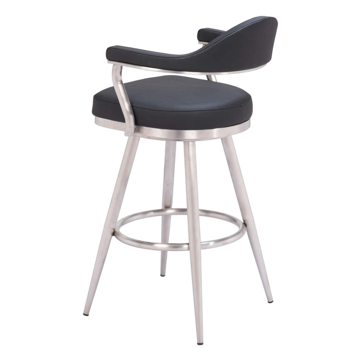 110045 Vagur Swivel Barstool Black