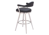 110045 Vagur Swivel Barstool Black