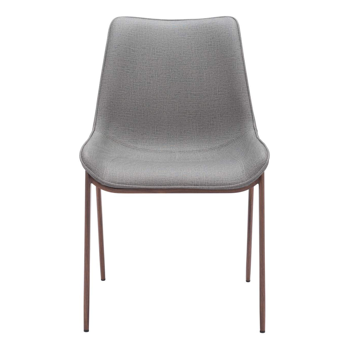 109934 Magnus Dining Chair (Set Of 2) Slate Gray & Walnut